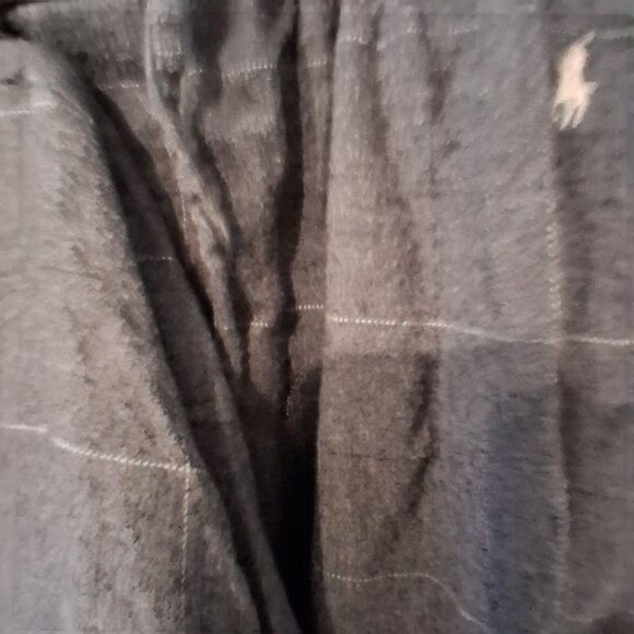 Polo Ralph Lauren pajamas mens M L gray plaid flannel top=nwt pants EUC - Picture 4 of 6